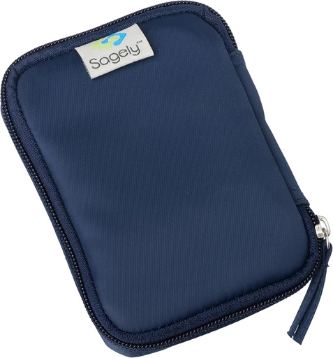 [BRSWGFAZOIFR6ALP] Sagely Navy Weekend Travel Portable Medicine Pouch Pill Bag for 3 Sagely Smart XL Weekly Pill Organizer Pods