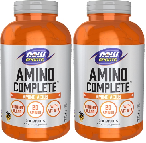 [BRSRGGQKPMMBGD33] NOW Foods Sports, Amino Complete, 360 Veg Capsules, (Pack of 2)