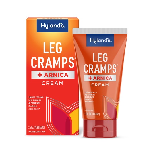 [BRSWIYTYCUBAYFAV] Hyland's Leg Cramps + Arnica Cream Pain Relief Ointment, Natural Relief of Calf, Leg and Foot Cramp, 2.5 oz