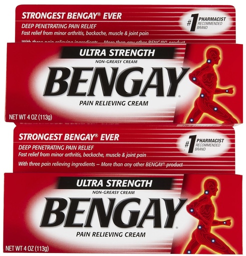[BRSWIGDYOIBAMEQ7] Bengay Ultra Stength Pain Relieving Cream, Non-Greasy-Ultra Strength, 2 pk