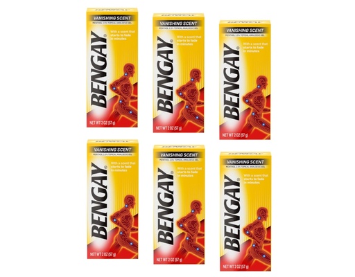 [BRSWKHQTCMBAODDJ] Bengay Menthol Relieving Gel Vanishing Scent 2 OZ - Buy Packs and Save (Pack of 6)
