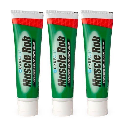 [BRSWYHT5OIHG23AY] CareAll Muscle Rub Non-Greasy Cream 3.0 oz. (3 Pack) Ultra Strength. Relief from Minor Aches and Pains in Muscles and Joints. 10% Menthol & 15% Methyl Salicylate