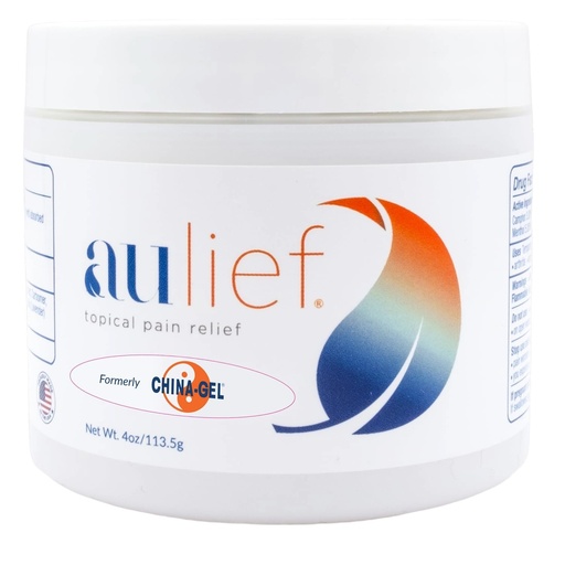 [BRSWIGL7B5YRUET2] China-Gel Aulief Pain Relief Cream Arthritis & Muscle Rub for Sore Muscles & Joint Pain, Neck, Knee & Back Aches, Premium Dye-Free White Topical Gel, 4 oz Jar
