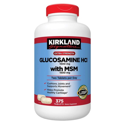 [BRSWGZQ5OENB6A3K] Kirkland Signature Glucosamine with MSM, 375 Tablets (6 Pack)