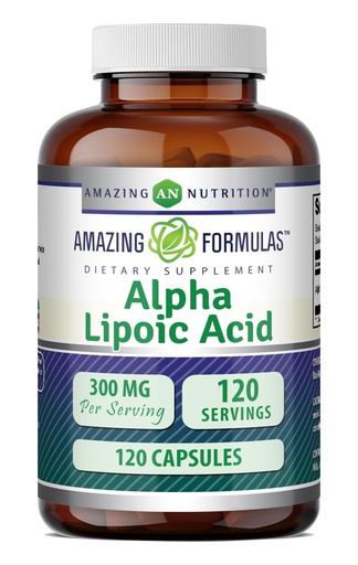 [BRSWIBA4PJ4QMCL6] Amazing Formulas Alpha Lipoic Acid 300 Mg Capsules Supplement | Non-GMO | Gluten Free | Made in USA (120)