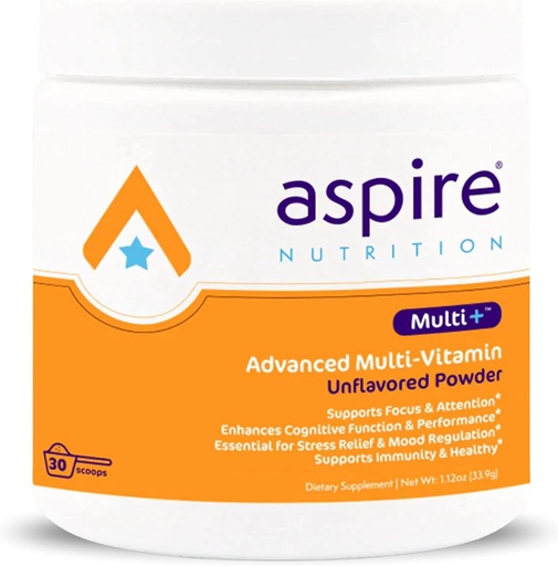 [BRSWYBL4AV5AMD34] Aspire Multi+™ Advanced Multivitamin for Kids, Men & Women (unflavored Powder)