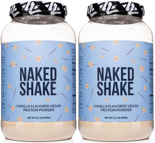 [BRSRGGT3CEFG2DT2] NAKED Shake - Vanilla Protein Powder - Plant Based Protein Shake with Mct Oil, Gluten-Free, Soy-Free, No Gmos Or Artificial Sweeteners - 30 Servings (Pack of 2)