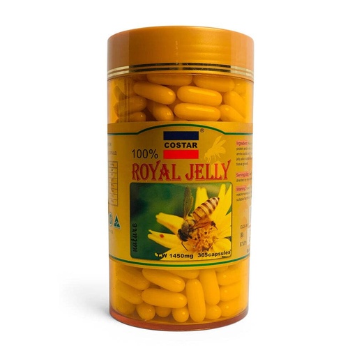 [BRSWIFIQOIGWYF3G] Costar Royal Jelly Supplement 1450mg – 365 Capsules – Rich in Nutrients for Vitality and Well-being – Made in Australia