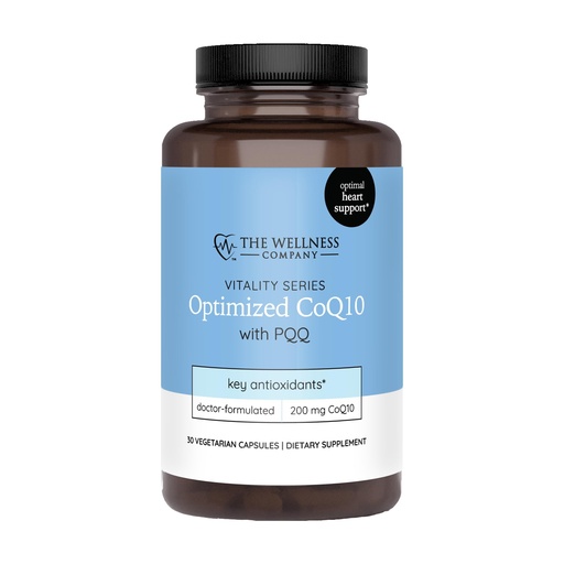 [BRSRAAIPOEMRUEY7] The Wellness Company Optimized CoQ10 + PQQ | Cellular Defense, Heart Health & Mitochonrial Support | 30ct (1 Month Supply)