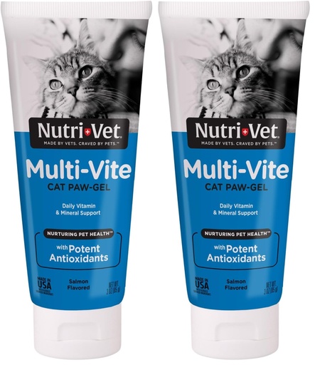 [BRSRGGQNO4MQKCTV] Nutri-Vet Multi-Vite Paw Gel for Cats,Daily Vitamin,Kitten Supplies,Immune Support,Cat Vitamin,Potent Antioxidants,Multi-Vitamin Paw Gel,Senior Feline Supplements,3 oz,(Pack of 2)