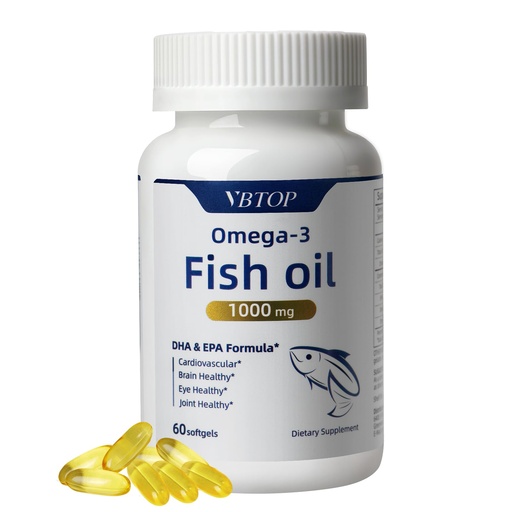 [BRSREBI3OUHWGA3P] Fish Oil Omega 3 Concentrate Supplement -1000 mg - with EPA 420mg and DHA 310mg - Supports Heart,Brain and Joint Health, Healthy Immunity and Promotes Overall Health - Non-GMO | 60 softgels