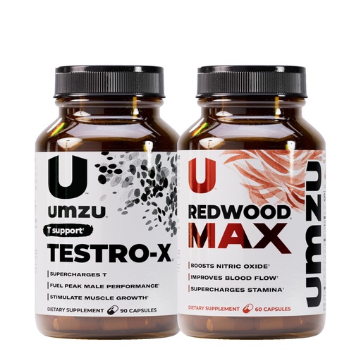 [BRSREFABB4BGO3I3] UMZU Redwood Max & Testro-X Performance Support Bundle | Nitric Oxide Circulation Formula + Men’s Daily Vitality Complex | Supports Blood Flow, Energy, Focus, Recovery & Active Lifestyle Routine