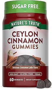 [BRSW2GL5BB4AOHQY] Nature's Truth Ceylon Cinnamon Gummies | 2000mg | Sugar Free | 60 Count | Vegan, Non-GMO & Gluten Free Supplement