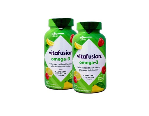 [BRSWKGADBIHBG2LK] Vitafusion Omega-3 Gummies, 120 Count, Pack of 2