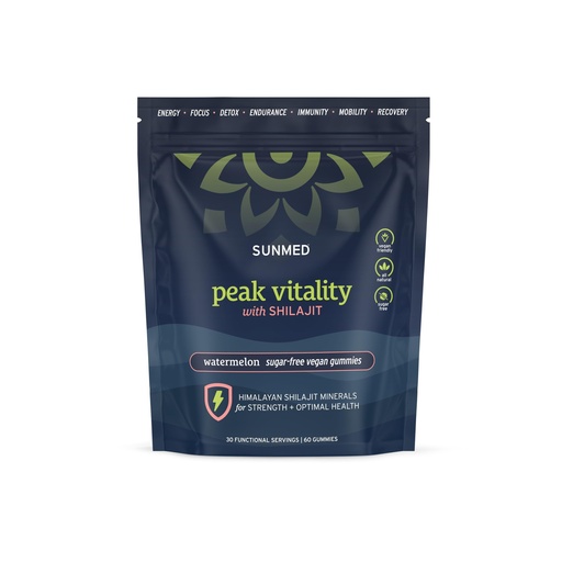 [BRSRAFL5BV6WK33P] Peak Vitality Himalayan Shilajit Gummies for Strength, Energy & Optimal Health – Sugar-Free, Vegan, All-Natural – Cognitive Focus, Recovery, Immunity – Watermelon Flavor, 60ct