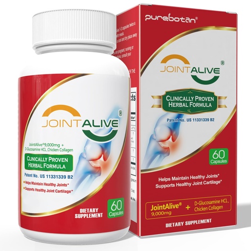[BRSRGBQHC4PAGDQV] JointAlive Glucosamine Chondroitin Capsules – Joint Support Supplement for Men & Women – Healthy Cartilage, Knee Mobility & Inflammation Relief – 60 Capsules