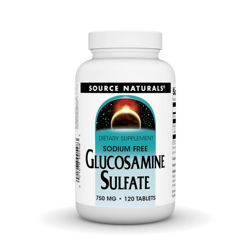 [BRSWIYT3OMAGCCDC] Source Naturals Glucosamine Sulfate, Sodium-Free 750 mg for Joint Support - 120 Tablets