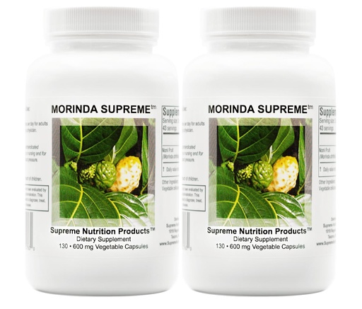 [BRSWGYYTCUMQY3D6] Supreme Nutrition Morinda Supreme, Whole Noni Fruit Capsules (130 Count (Pack of 2))