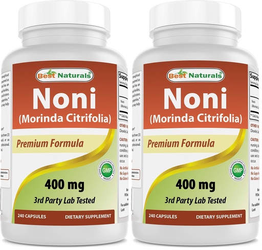 [BRSRGFIFC4MQO3TX] Best Naturals Noni 400 mg 240 Capsules (Pack of 2)