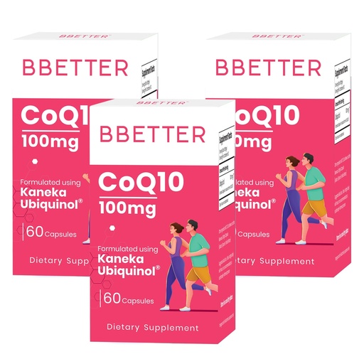 [BRSROHQNBUCRSFLB] BBETTER CoQ10 – 100 mg with Kaneka Ubiquinol, Active Form of Coenzyme Q10 -Supports Cellular Health & Heart Health - Natural Energy Production- High-Absorption Formula - 180 Softgels