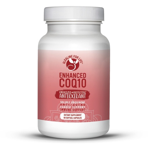 [BRSRMBARDEORUDL3] Alkaline for Life Enhanced CoQ10 100 mg Softgels, Pure Coenzyme Q10 Soluble Ubiquinone with Rice Bran Oil and Mixed Natural Tocopherols, Daily Heart, Energy and Cellular Antioxidant Support, 60 Count