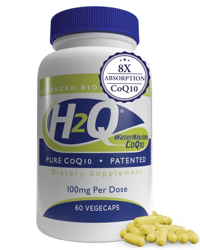 [BRSWIYICCV7BED3E] Health Thru Nutrition H2Q CoQ-10 with 8X Higher Absorption Over The Standard Q-10 | Clinically Studied | Cardiovascular and Mitochondria Function Support | Vegan Certified | Non-GMO (Pack of 60)