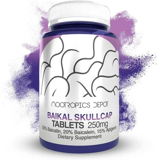 [BRSW2HYTBUDROFAV] Nootropics Depot Baikal Skullcap Ekstra Tabletler | 250 mg | 60 Kont | >15% Apigenin, >20% Baicalein, >50% Baicalin