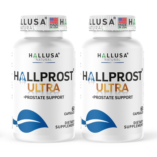 [BRSREHDYDIIBOAI3] Hallusa Natural HALLPROST Ultra Prostate Health Urinary Tract & Bladder Support, Saw Palmetto Blend 1166mg* Reduce Frequent Urination, Balance DHT, Prostate Health Supplement for Men, 120 Capsules