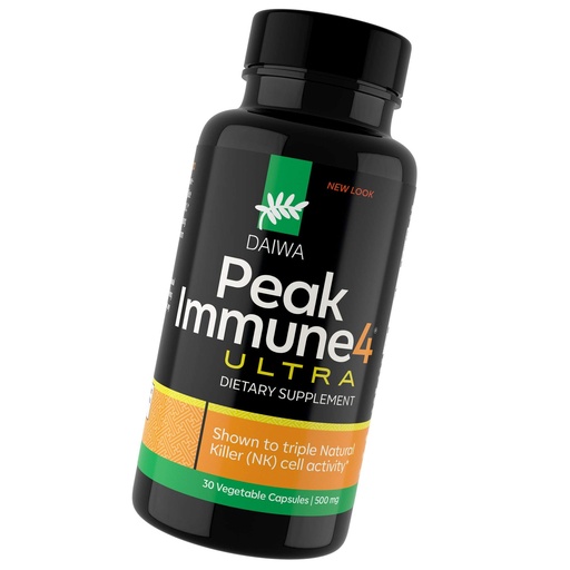[BRSWYHA5B4MGMHQU] Daiwa PeakImmune4 Natural Immune Support Supplement | Enhances NK Cell Function with RBAC Rice Branand Mycelia Extract from Shiitake Mushrooms | Ultra Strength