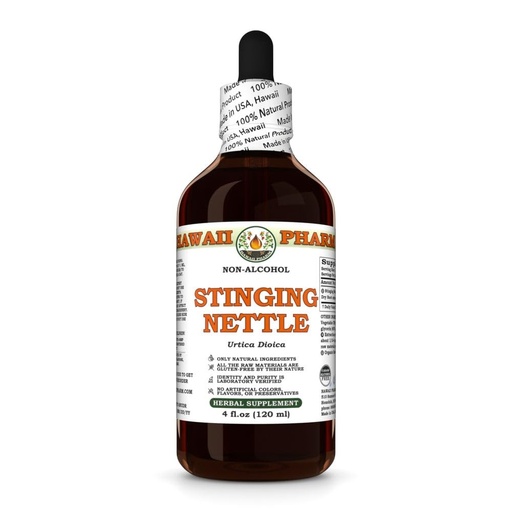 [BRSRACDQOEFQKE3P] Stinging Nettle (Urtica Dioica) Dry Root Glycerite, All Natural, Vegan, Lab Tested Alcohol-Free Liquid Extract - 4 fl.oz