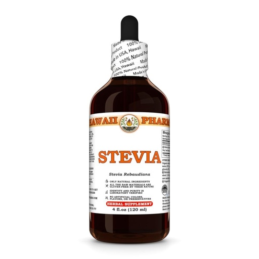 [BRSREZQHPICRGAD4] Stevia (Stevia Rebaudiana) Dry Leaf Tincture, All Natural, Vegan, Pure Liquid Extract - 4 fl.oz
