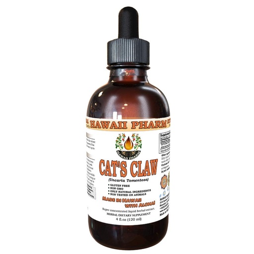 [BRSWIHQKOV5QAEQ5] Hawaii Pharm Cat's Claw Liquid Extract, Cat's Claw (Uncaria Tomentosa) Dried Inner Bark Tincture Supplement 4 oz