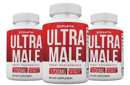[BRSRAEATDMHRA3A7] Zonata (3Pack) Ultra Male Pills, Power Ultra Male Supplement Advanced Formula, 180 Count