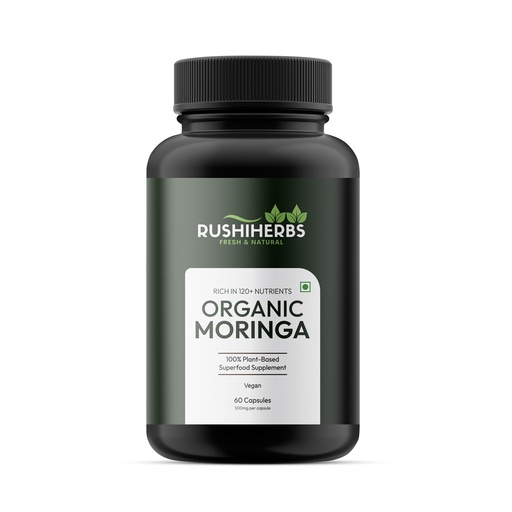 [BRSRABATPIFRGEQ3] Pure Moringa Leaf Powder Capsules Vegan Herbal Supplement for Energy Skin Immune Gut Health Rich in Antioxidants Essential Vitamins Amino Acids Non GMO Gluten Free 60 Count