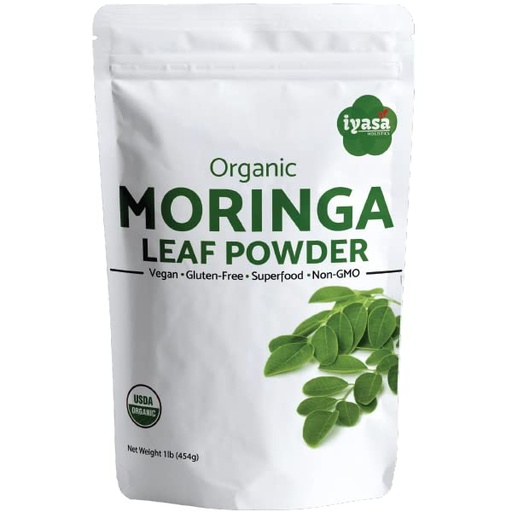 [BRSWYZIKBN7BAEI7] Iyasa Holistics Organic Moringa Leaf Powder 16 oz - USDA Certified Pure Moringa Oleifera Superfood Powder - Green Smoothie, Tea, Energy Booster - Pure Ayurveda Products