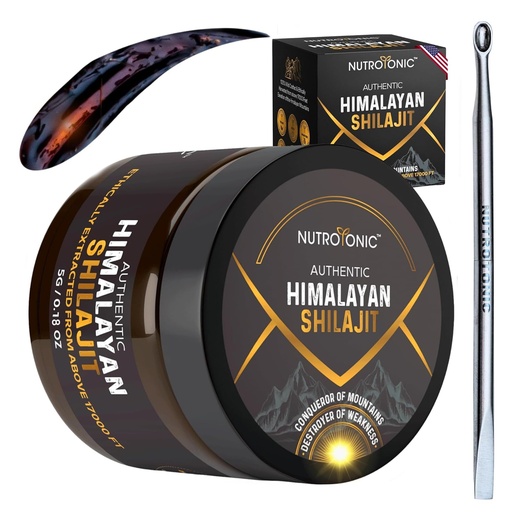 [BRSRA2T5AAARSH3H] NutroTonic Authentic Himalayan Shilajit | Most Potent 60 Days Sun-Dried | 40X Nano Filtered | 86.7% Fulvic Acid, 8.7% Humic Acid | Ethically Wild Crafted +17000 FT | Premium Red Rare Shilajit