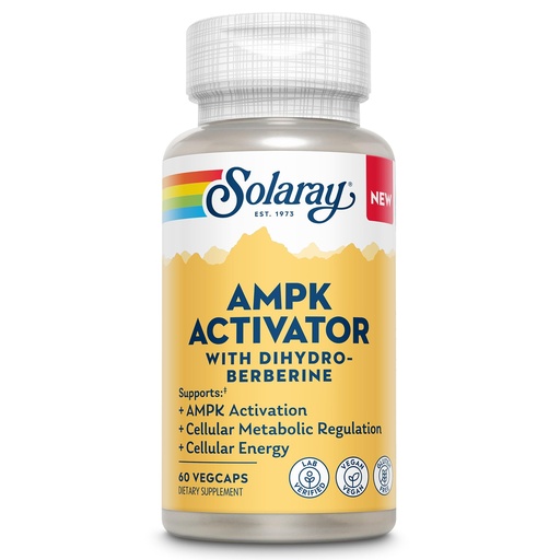 [BRSREHYFBUGWO3D7] SOLARAY AMPK Activator Plus Dihydroberberine - Clinically Backed Ingredient - Advanced Berberine Supplement - Cellular Energy and Cellular Metabolism Support - 60-Day Guarantee - 60 VegCaps