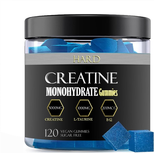 [BRSROCYYDENQM2TA] Generic Creatine Monohydrate Gummies-Creatine Gummies for Men & Women-Creatine Chews-Creatine Preworkout-Muscle Growth-Flavored Creatine-Sugar Free-Vegan