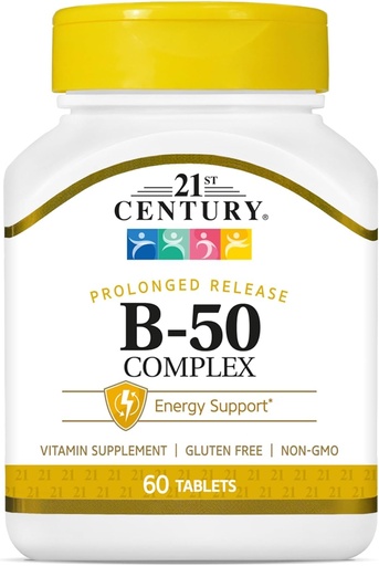 [BRSWGYI2DIPBU23P] 21st Century Complex B-50 Tablets Prolonged Release - 60 ct, Pack of 2