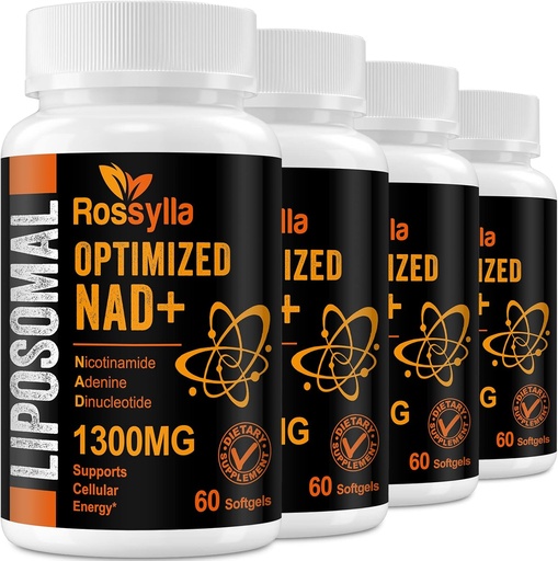 [BRSROYYHOQDQMAD7] 1300 MG Liposomal NAD+ Supplement | Highest Absorption | Purest NAD Supplemet to Boost NAD+ Effetively | Boosting NAD+ Supplement for Aging Defese, Cellular Energy, Longevity | 240 Count