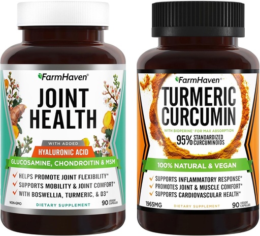 [BRSRAAQPOUOW23TJ] FarmHaven Turmeric Curcumin and Glucosamine Chondroitin