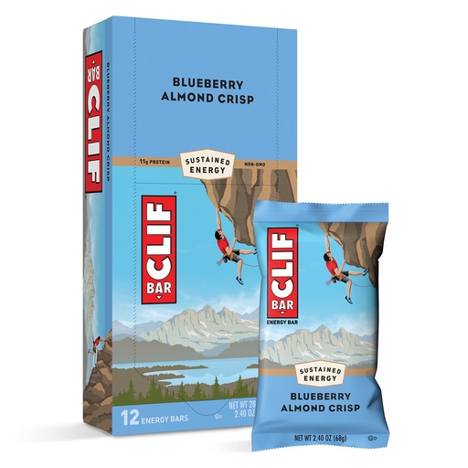 [BRSWIZLQBV5QAHTU] Clif Bars - Energy Bars - Blueberry Crisp - Made with Organic Oats - Plant Based Food - Vegetarian - Kosher (2.4 Ounce Protein Bars, 12 Count)
