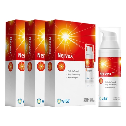 [BRSROBAYBAHWOYLP] Vita Sciences Nervex Maximum Neuropathy Support, Scientifically Developed for Effective Natural Fast Cream for Feet, Hands, Legs, Toes - Pack of 3