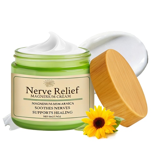 [BRSRGAA7O4JQKHTX] Nerve Relief Magnesium Cream with MSM & Arnica, Soothes Nerves & Daily Soothing Support, 50g/1.76oz