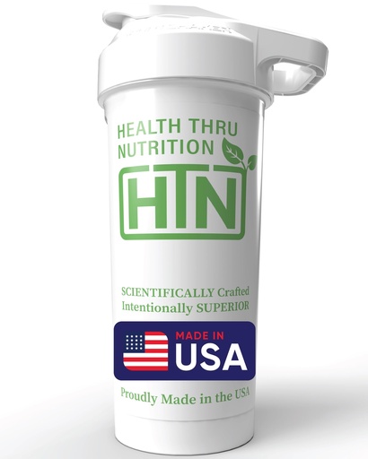 [BRSRGZ35PMHAKG3Z] Health Thru Nutrition Shaker Bottle 27 oz – Made in USA Smoothie & Protein Shaker | Safe for Sports Blender Bottle | BPA & Phthalate Free, Permanent Mixing Screen | Dishwasher Safe