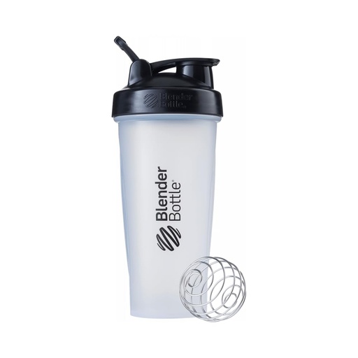 [BRSWKHQRO4HAAHL2] BlenderBottle Classic Shaker Bottle Perfect for Protein Shakes and Pre Workout, 28-Ounce, Clear/Black