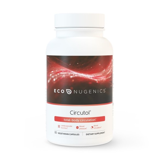 [BRSWIYA6OUJWMGAV] EcoNugenics Circutol: Heart & Blood Pressure Supplement with Nattokinase, L-Carnitine, Hawthorn Berry Extract, Cordyceps & Reishi Mushrooms – Healthy Blood Flow & Nitric Oxide Support – 60 Capsules