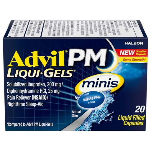 [BRSRACYPO4CWM3IV] Advil PM Liqui-Gels Minis, 20 Liquid Filled Capsules