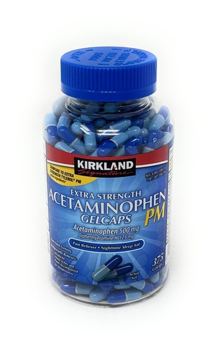 [BRSWIFAPAIJWG3LC] Cos11 Kirkland Signature Extra Strength Rapid Release Acetaminophen 500mg Pm Pain Fever Reducer Nighttime Sleep Aid 375 Gelcaps