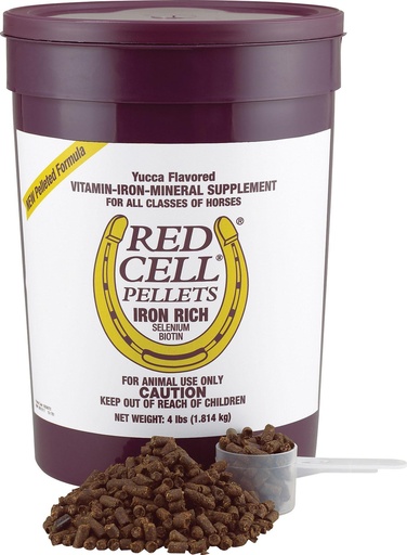 [BRSWIFIRBEFBKHTU] Farnam 100506701 Red Cell Horse Vitamin & Mineral Pellets, 4-Lbs. - Quantity 4